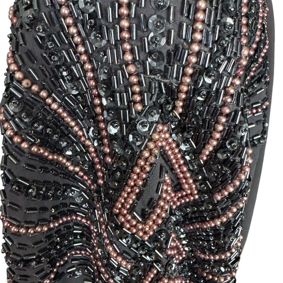 Vtg Jack Bryan Gray Dress Sequin Cocktail Evening Classic Est Sz 8  READ - Picture 4 of 6